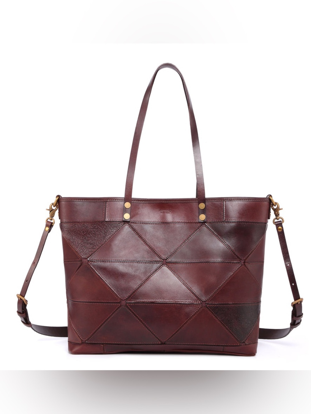 Old Trend Leather Prism Tote Bag